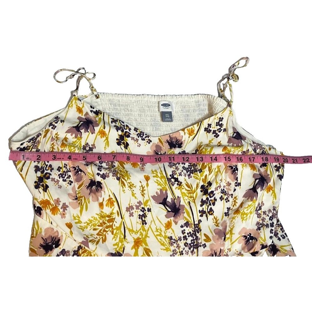Old Navy XXL Floral Cami Sundress Smocked Back Adjustable Spaghetti Straps - Picture 6 of 9
